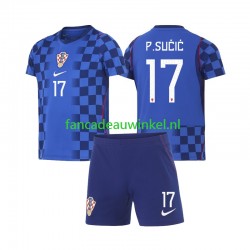 Kroatië Wedstrijdshirt met Korting Petar Sucic 17 Uit Kind WK 2026 Korte Mouw