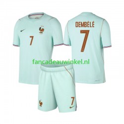 Frankrijk Wedstrijdshirt met Korting Ousmane Dembele 7 Uit Kind WK 2026 Korte Mouw