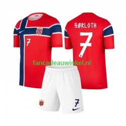 Noorwegen Wedstrijdshirt met Korting Alexander Sorloth 7 Thuis Kind WK 2026 Korte Mouw