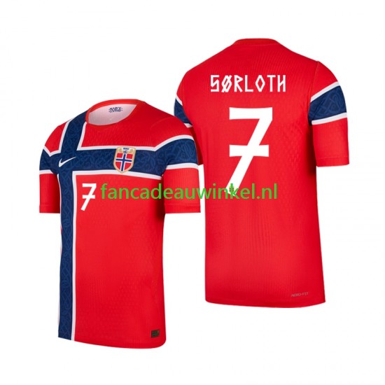 Noorwegen Wedstrijdshirt met Korting Alexander Sorloth 7 Thuis Heren WK 2026 Korte Mouw