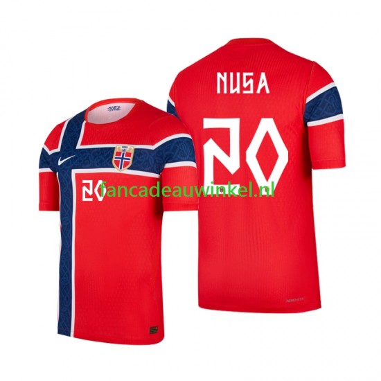 Noorwegen Wedstrijdshirt met Korting Antonio Nusa 20 Thuis Heren WK 2026 Korte Mouw