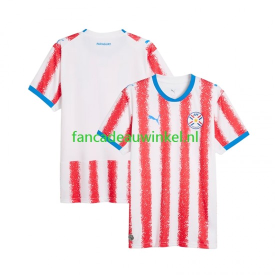 Wedstrijdshirt met Korting Paraguay Thuis Heren WK 2026 Korte Mouw