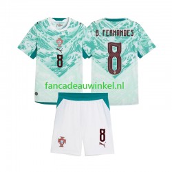 Portugal Wedstrijdshirt met Korting Bruno Fernandes 8 Uit Kind 2026 2027 Korte Mouw