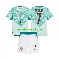 Portugal Wedstrijdshirt met Korting Cristiano Ronaldo 7 Uit Kind 2026 2027 Korte Mouw