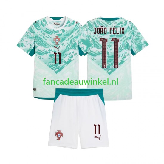 Portugal Wedstrijdshirt met Korting Joao Felix 11 Uit Kind 2026 2027 Korte Mouw