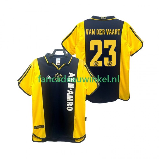 AFC Ajax Wedstrijdshirt met Korting VAN DER VAART 23 2000 2001 Retro Uit Heren Korte Mouw