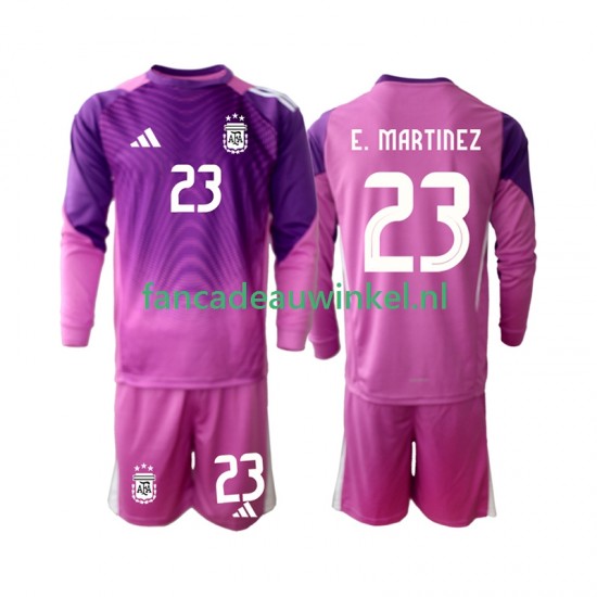 Argentinië Wedstrijdshirt met Korting Emiliano Martinez 23 Keepersshirt Thuis Kind 2025 Lange Mouw