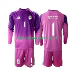Argentinië Wedstrijdshirt met Korting Walter Daniel Benitez 1 Keepersshirt Thuis Kind 2025 Lange Mouw