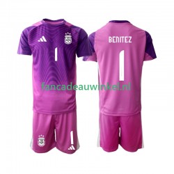 Argentinië Wedstrijdshirt met Korting Walter Daniel Benitez 1 Keepersshirt Thuis Kind 2025 Korte Mouw