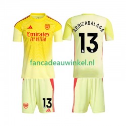 Arsenal Wedstrijdshirt met Korting Kepa Arrizabalaga 13 Keepersshirt Thuis Kind 2025-26 Korte Mouw