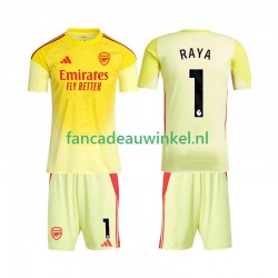 Arsenal Wedstrijdshirt met Korting Raya 1 Keepersshirt Thuis Kind 2025-26 Korte Mouw