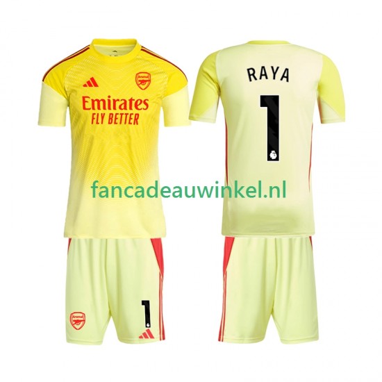 Arsenal Wedstrijdshirt met Korting Raya 1 Keepersshirt Thuis Kind 2025-26 Korte Mouw