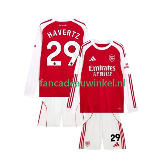 Arsenal Wedstrijdshirt met Korting Kai Havertz 29 Thuis Kind 2025-26 Lange Mouw
