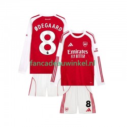 Arsenal Wedstrijdshirt met Korting Martin Odegaard 8 Thuis Kind 2025-26 Lange Mouw