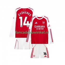 Arsenal Wedstrijdshirt met Korting Viktor Gyokeres 14 Thuis Kind 2025-26 Lange Mouw
