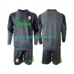 Aston Villa Wedstrijdshirt met Korting Keepersshirt Thuis Kind 2025-26 Lange Mouw