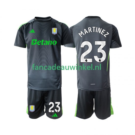 Aston Villa Wedstrijdshirt met Korting Emiliano Martinez 23 Keepersshirt Thuis Kind 2025-26 Korte Mouw