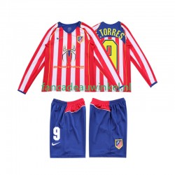 Atlético Madrid Wedstrijdshirt met Korting F TORRES 9 2005 Retro Thuis Kind 2004 Lange Mouw
