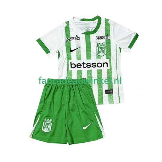 Wedstrijdshirt met Korting Atletico Nacional Thuis Kind 2025 Korte Mouw