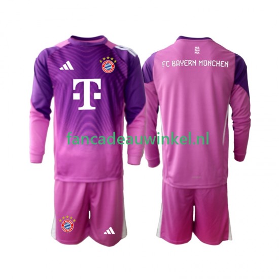 FC Bayern München Wedstrijdshirt met Korting Keepersshirt Vierde Kind 2025-26 Lange Mouw