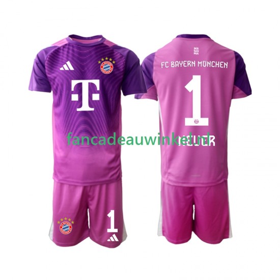 FC Bayern München Wedstrijdshirt met Korting Manuel Neuer 1 Keepersshirt Vierde Kind 2025-26 Korte Mouw