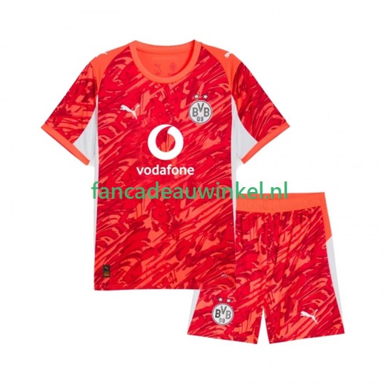 Borussia Dortmund Wedstrijdshirt met Korting Keepersshirt Uit Kind 2025-26 Korte Mouw