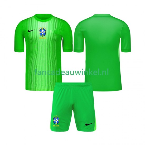 Brazilië Wedstrijdshirt met Korting Keepersshirt Thuis Kind 2026 Korte Mouw