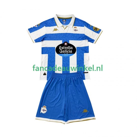 Wedstrijdshirt met Korting Deportivo La Coruna Thuis Kind 2025-26 Korte Mouw