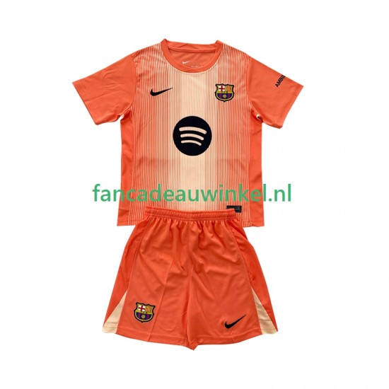 FC Barcelona Wedstrijdshirt met Korting Keepersshirt Vierde Kind 2025-26 Korte Mouw