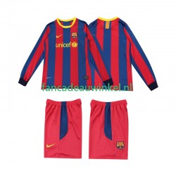 FC Barcelona Wedstrijdshirt met Korting Retro Thuis Kind 2011 2010 Lange Mouw