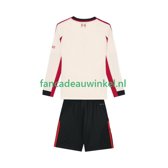 Liverpool Wedstrijdshirt met Korting Uit Kind 2025-26 Lange Mouw