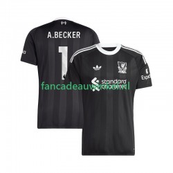 Liverpool Wedstrijdshirt met Korting Alisson Becker 1 Keepersshirt Vierde Heren 2025-26 Korte Mouw