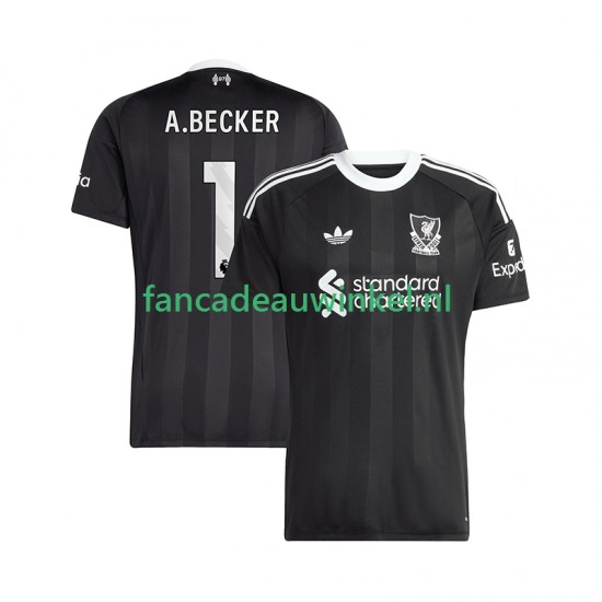 Liverpool Wedstrijdshirt met Korting Alisson Becker 1 Keepersshirt Vierde Heren 2025-26 Korte Mouw