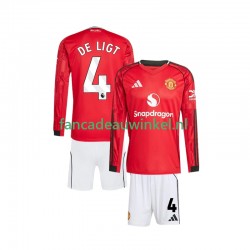 Liverpool Wedstrijdshirt met Korting Virgil van Dijk 4 Thuis Kind 2025-26 Lange Mouw