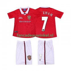 Manchester United Wedstrijdshirt met Korting BECKHAM 7 2000 Retro Thuis Kind 1999 Korte Mouw