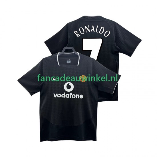 Manchester United Wedstrijdshirt met Korting RONALDO 7 Retro Uit Heren 2004 2002 Korte Mouw