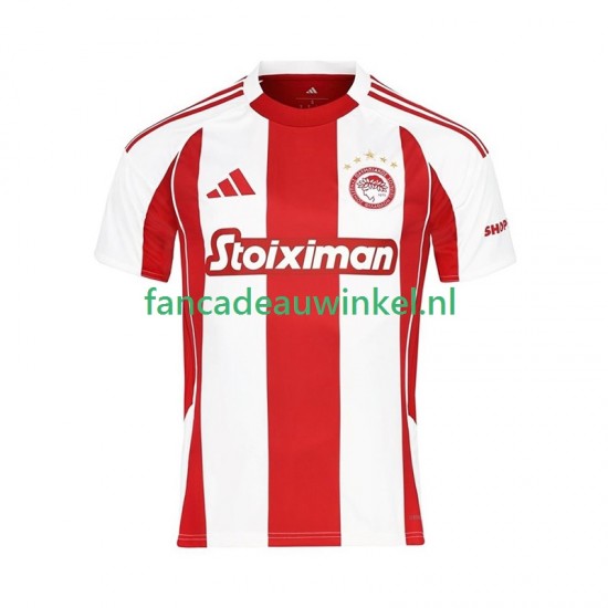 Olympiacos Wedstrijdshirt met Korting Thuis Heren 2025-26 Korte Mouw