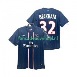 Paris Saint-Germain Wedstrijdshirt met Korting BECKHAM 32 2012 2013 Retro Thuis Heren Korte Mouw
