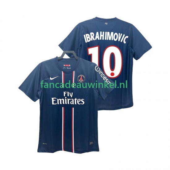 Paris Saint-Germain Wedstrijdshirt met Korting IBRAHIMOVIC 10 2012 2013 Retro Thuis Heren Korte Mouw