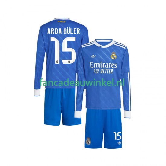 Real Madrid Wedstrijdshirt met Korting Arda Guler 15 3rd Kind 2025-26 Lange Mouw