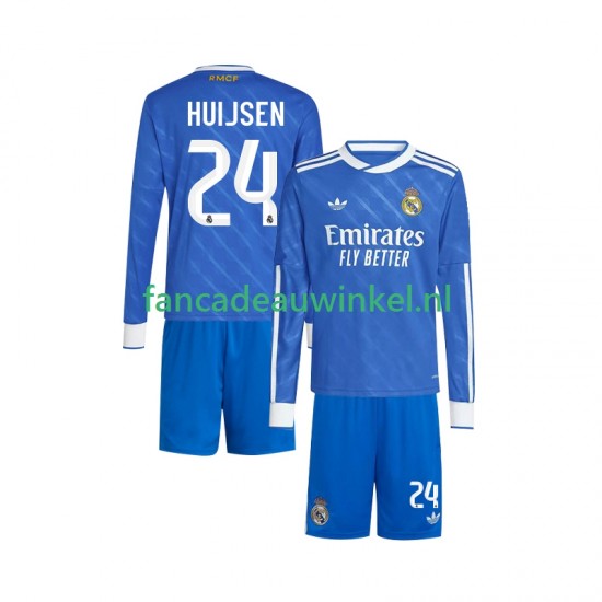 Real Madrid Wedstrijdshirt met Korting Huijsen 24 3rd Kind 2025-26 Lange Mouw