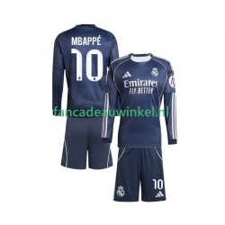 Real Madrid Wedstrijdshirt met Korting Mbappé Kylian 10 Uit Kind 2025-26 Lange Mouw