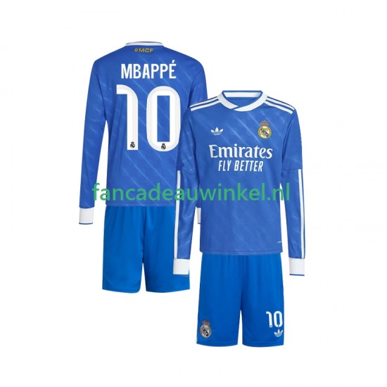 Real Madrid Wedstrijdshirt met Korting Mbappé Kylian 10 3rd Kind 2025-26 Lange Mouw
