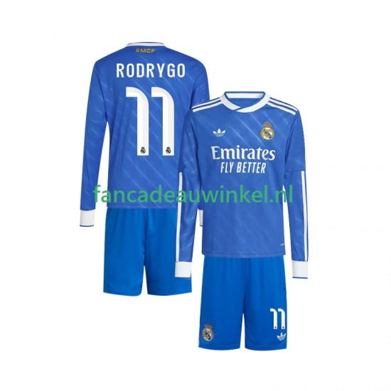 Real Madrid Wedstrijdshirt met Korting Rodrygo 11 3rd Kind 2025-26 Lange Mouw