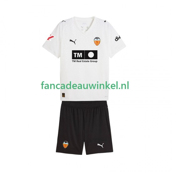Valencia CF Wedstrijdshirt met Korting Thuis Kind 2025-26 Korte Mouw