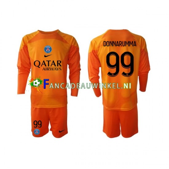 Paris Saint-Germain Wedstrijdshirt met Korting Donnarumma 99 Keepersshirt Uit Kind 2022-23 Lange Mouw