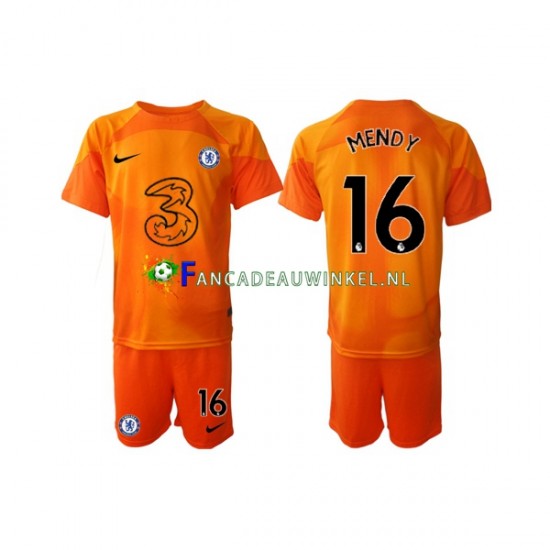 Chelsea Wedstrijdshirt met Korting Edouard Mendy 16 Keepersshirt Thuis Kind 2022-23 Korte Mouw