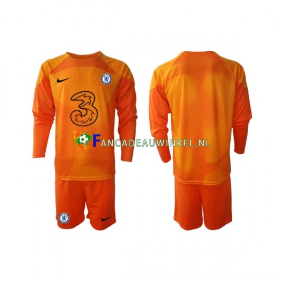 Chelsea Wedstrijdshirt met Korting Keepersshirt Thuis Kind 2022-23 Lange Mouw