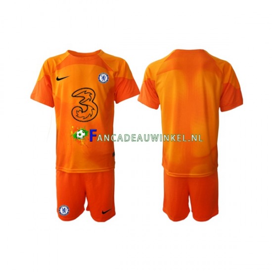 Chelsea Wedstrijdshirt met Korting Keepersshirt Thuis Kind 2022-23 Korte Mouw