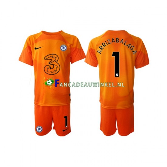 Chelsea Wedstrijdshirt met Korting Kepa Arrizabalaga 1 Keepersshirt Thuis Kind 2022-23 Korte Mouw